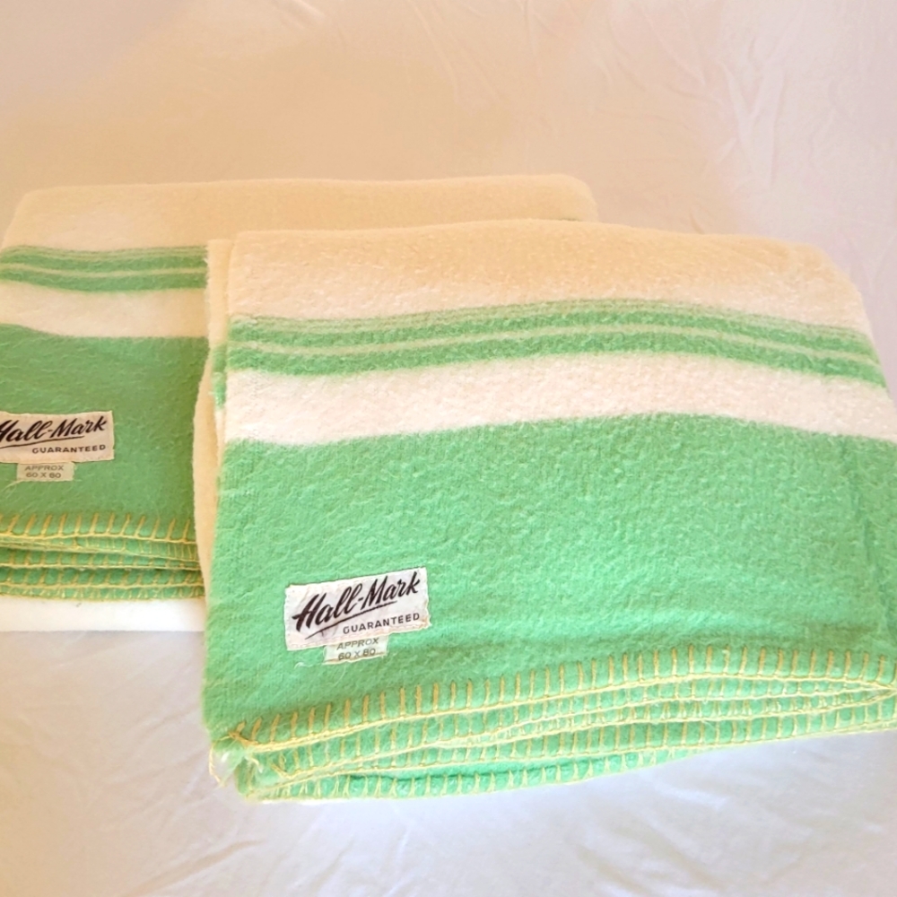 Vintage Wool Blend Blanket 60x80 - Picture 12 of 12